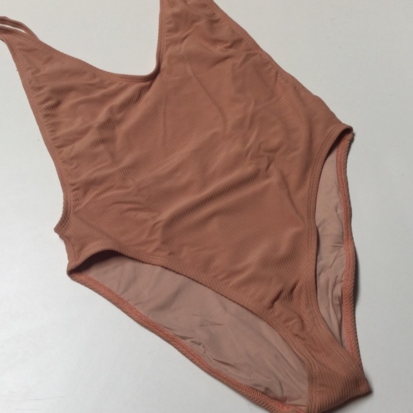 🆕 Nasty Gal ribbed peach one piece - Picture 3 of 5